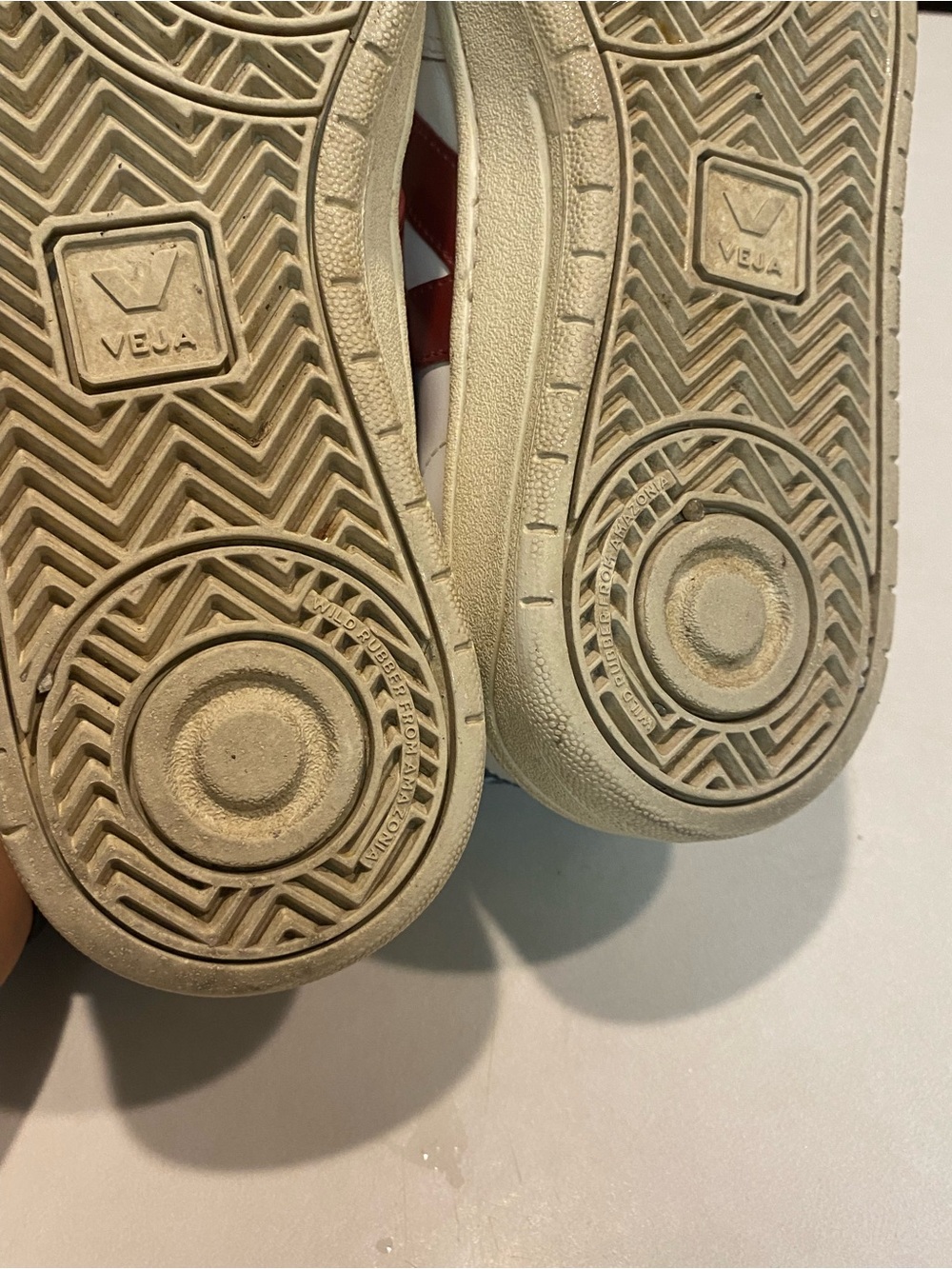 VEJA V-12 LEATHER SNEAKER EXTRA WHITE MARSALA NAUTICO V LOGO LACE UP SZ 7 EU 38 - Picture 16 of 16
